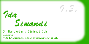 ida simandi business card